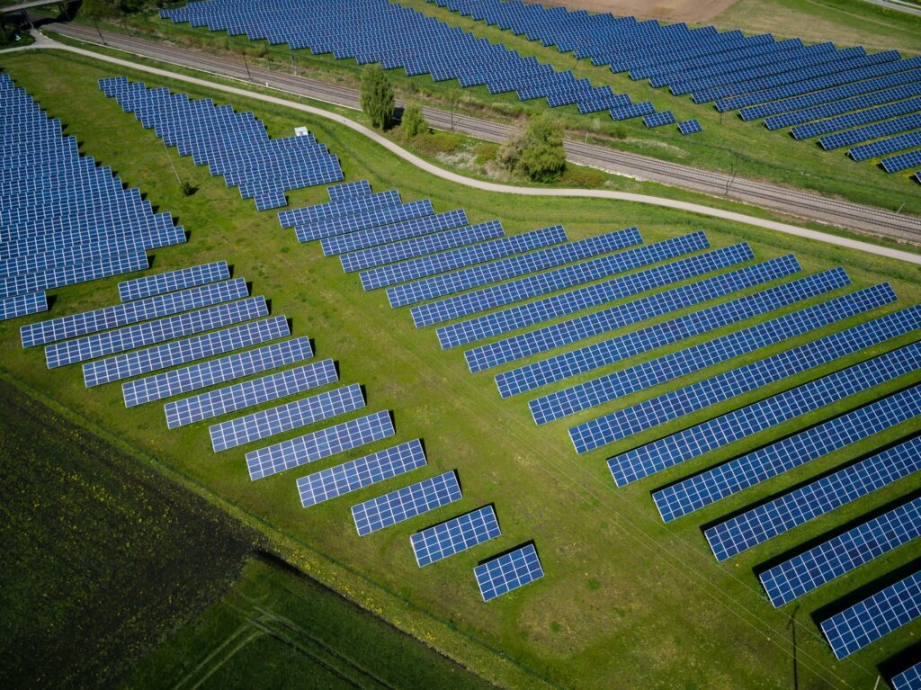 panneaux solaire au sol